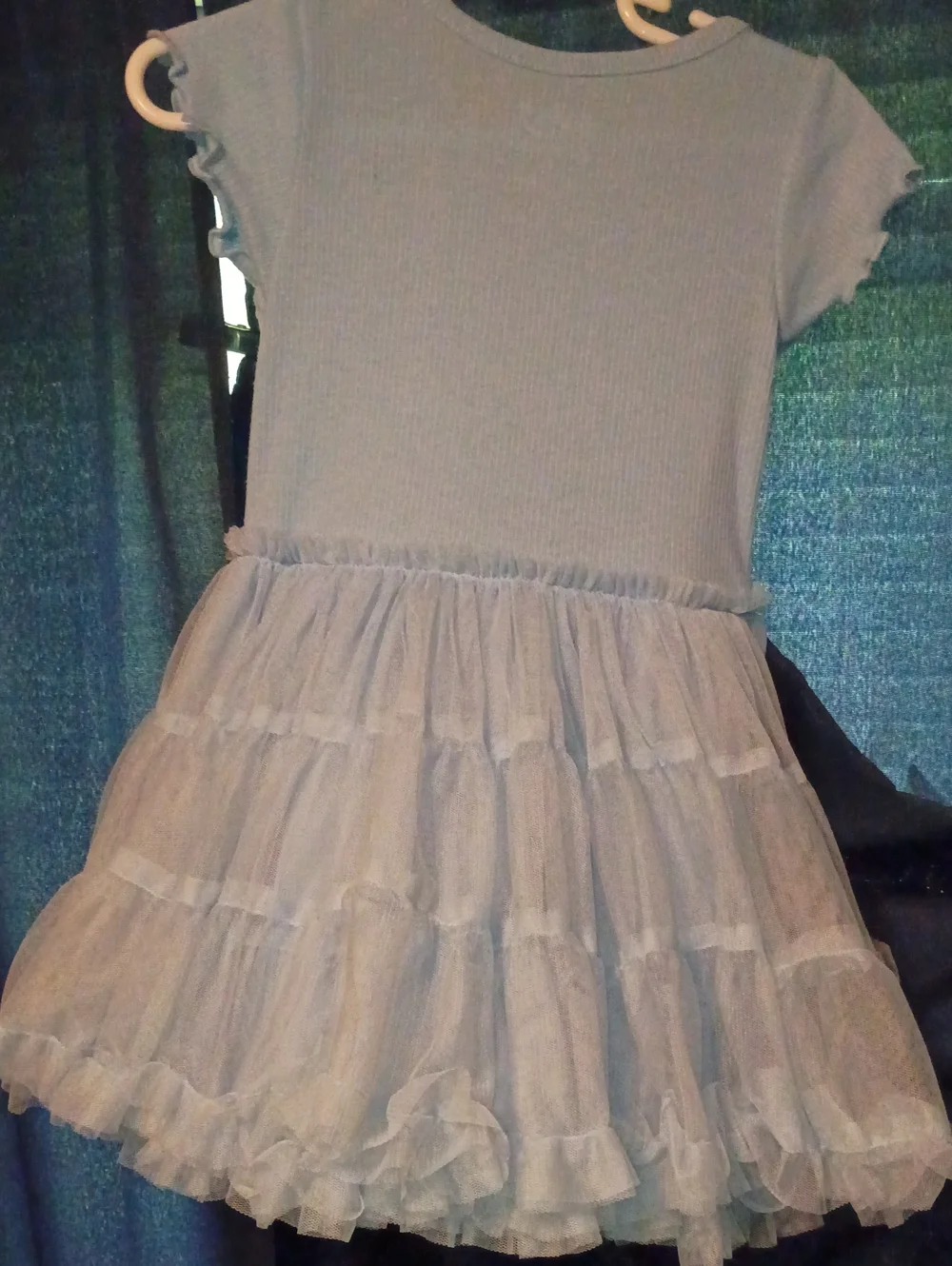 Lucy Light Blue Tulle Graphic Dress
